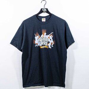 Guitar Hero Video Game World Tour T-Shirt Red Octane XL Y2K Retro